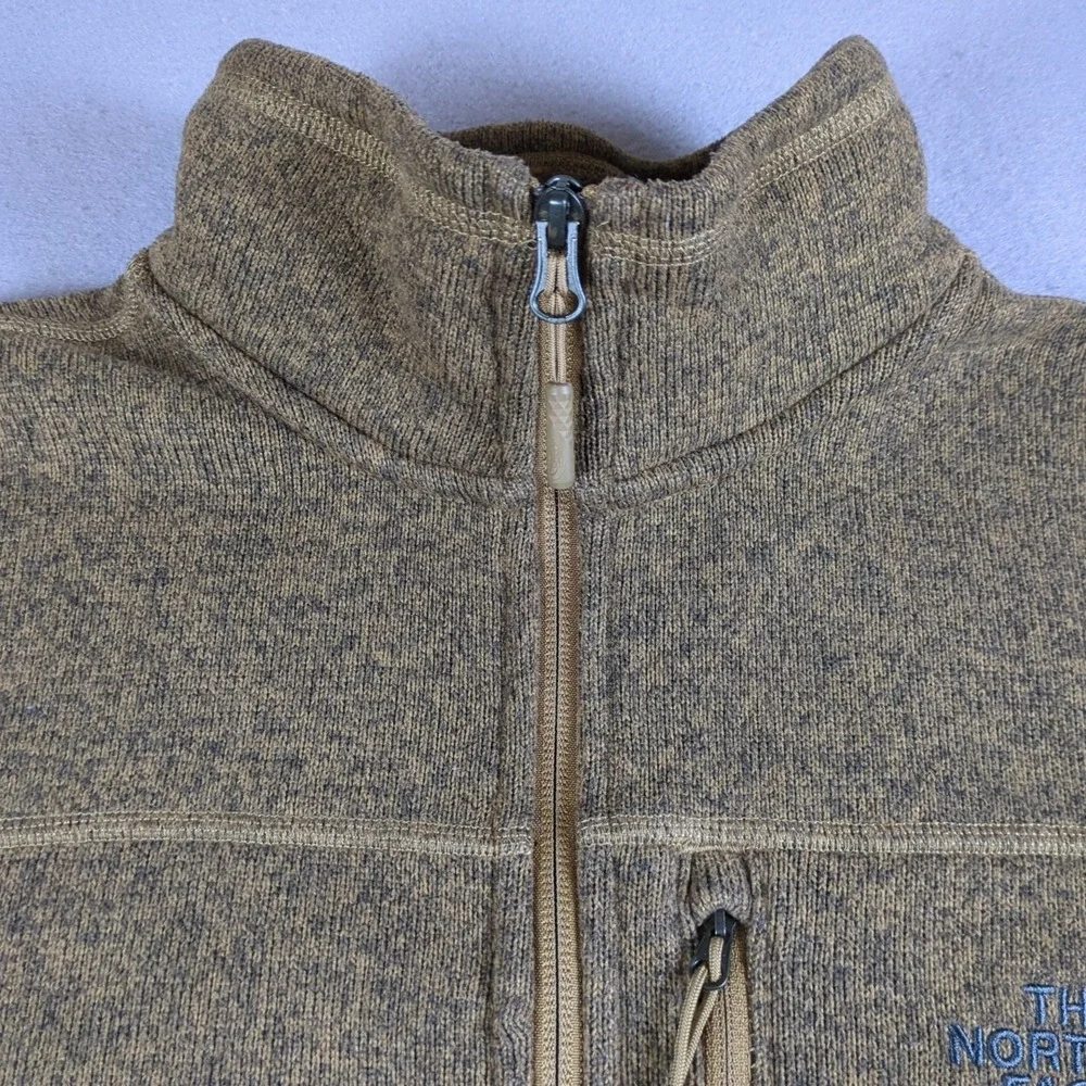 The North Face Gordon Lyons 1/4 Zip Jacket Mens Small Brown Pullover Sweater